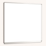 Whiteboard, 100x100 cm, mit durchgehender Ablage, Stahlemaille weiß, 